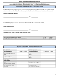 Project Notification Form - Maine