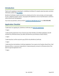 Workforce Certificate Application Form - Minnesota, Page 3
