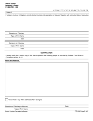 Form PC-286 Status Update Decedent&#039;s Estate - Connecticut, Page 2