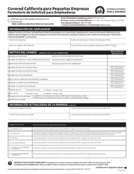 Document preview: Formulario De Solicitud Para Empleadores - California (Spanish)
