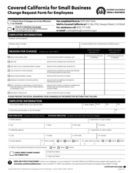 Document preview: Change Request Form for Employees - California, 2023