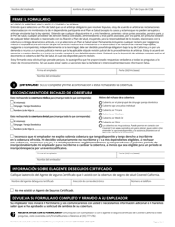Formulario De Solicitud De Cambio Para Los Empleados - California (Spanish), Page 4