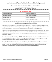 Law Enforcement Agency Verification Form and Service Agreement - Texas, Page 2
