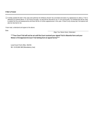 Form SB-13-01260-360 Trial in Absentia - County of San Bernardino, California, Page 2