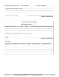 Form ADMIN-110 Application for Third Party Use of Court Facilities - County of San Bernardino, California, Page 2
