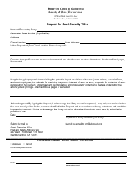 Document preview: Request for Court Security Video - County of San Bernardino, California