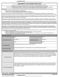 Document preview: DD Form 2995 Environmental Site Closure Survey (Escs)