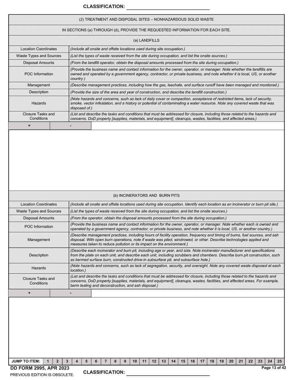 DD Form 2995 Environmental Site Closure Survey (Escs), Page 13