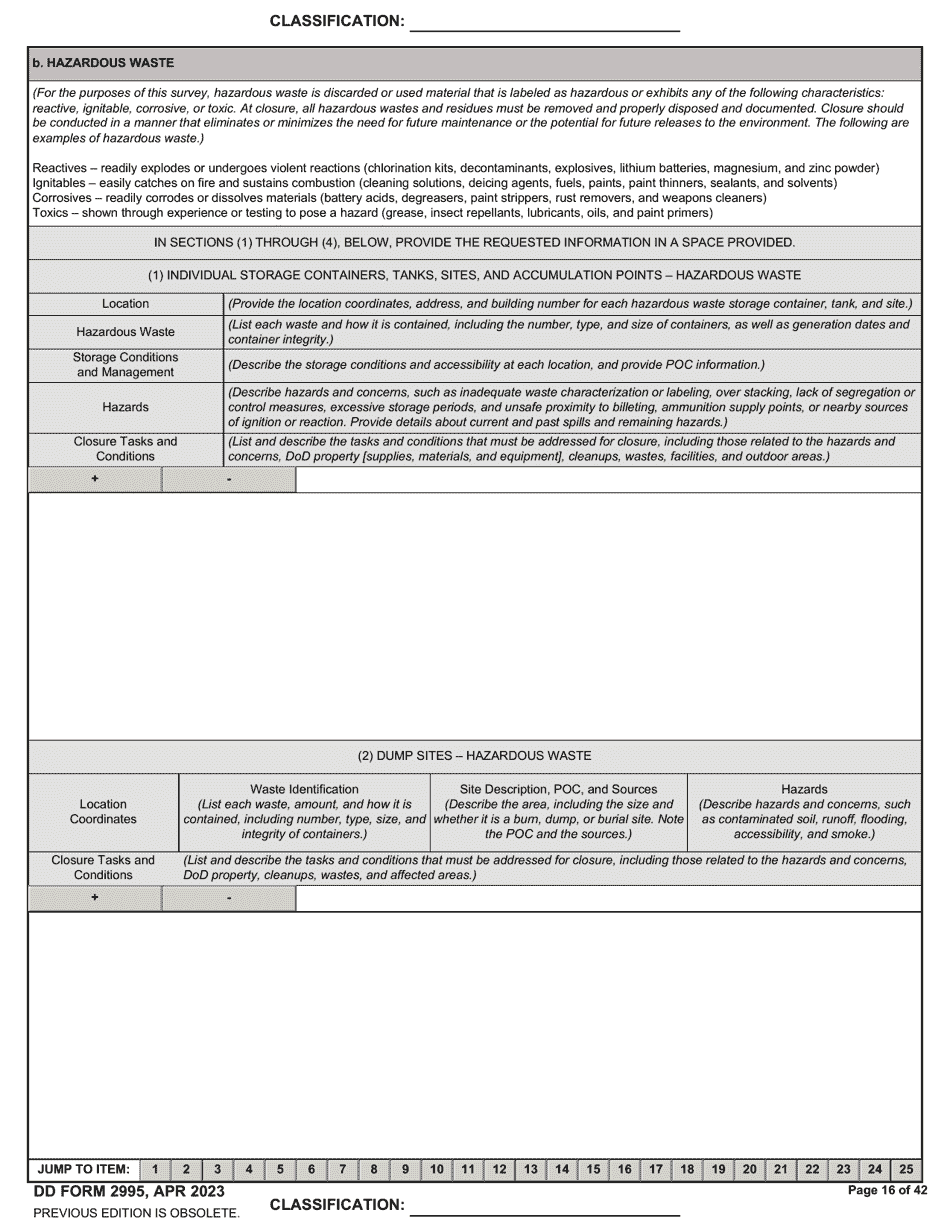 DD Form 2995 Environmental Site Closure Survey (Escs), Page 16