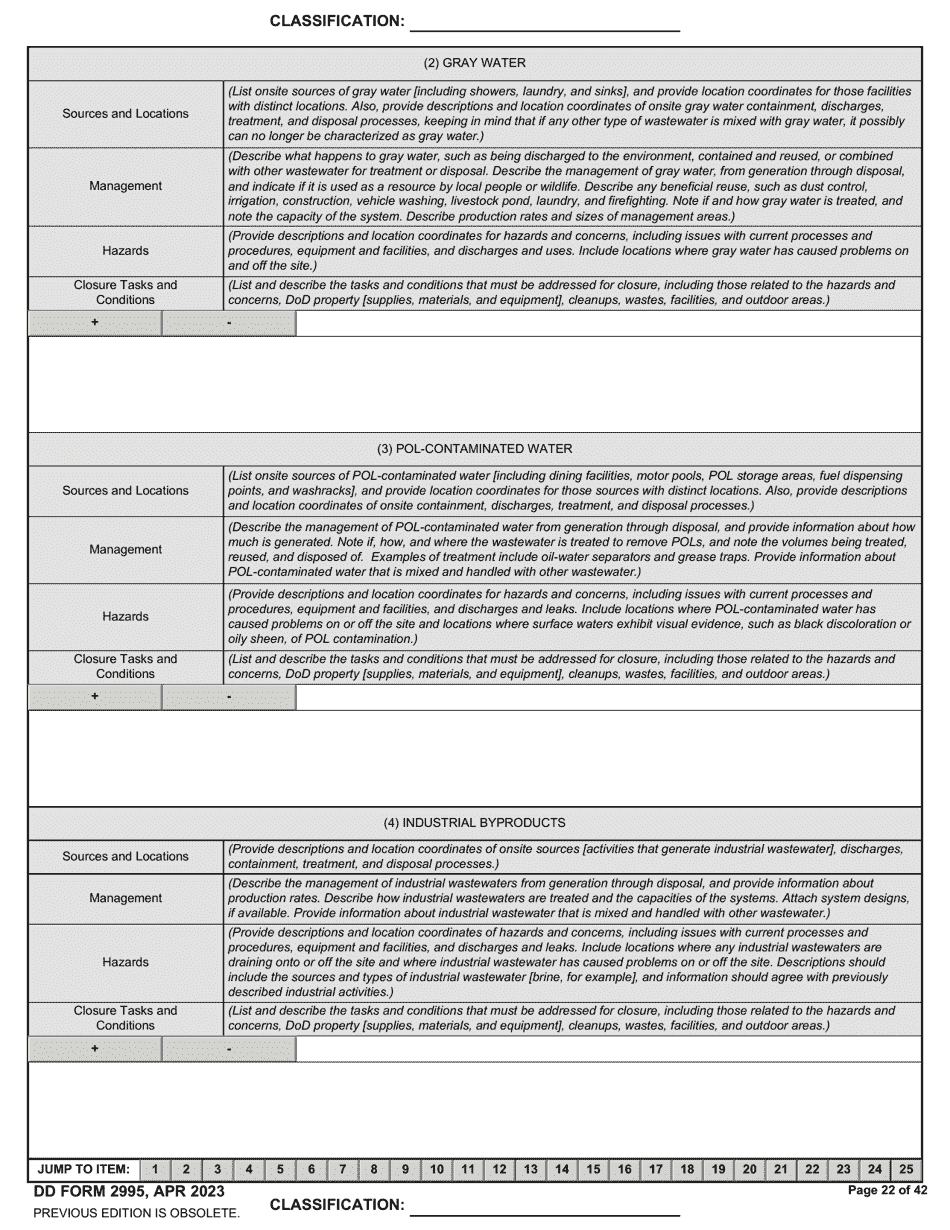DD Form 2995 Environmental Site Closure Survey (Escs), Page 22