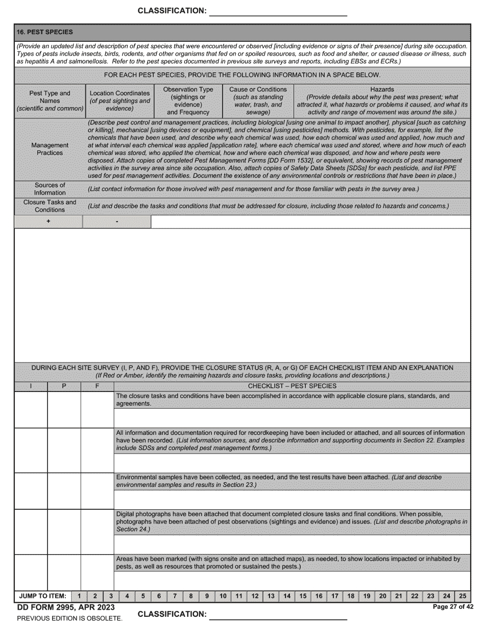 DD Form 2995 Environmental Site Closure Survey (Escs), Page 27