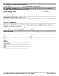 Residential Pool and/or Uncovered Deck Permit Application - City of Austin, Texas, Page 2