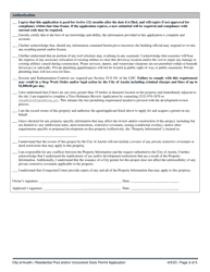 Residential Pool and/or Uncovered Deck Permit Application - City of Austin, Texas, Page 3