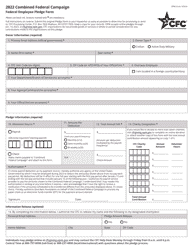 OPM Form 1654-A Combined Federal Campaign Federal Employee Pledge Form