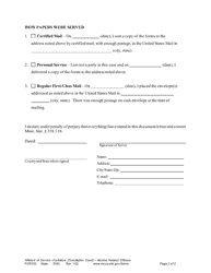 Form FOR103 Affidavit of Service - Forfeiture Alcohol-Related Offense - Minnesota, Page 2