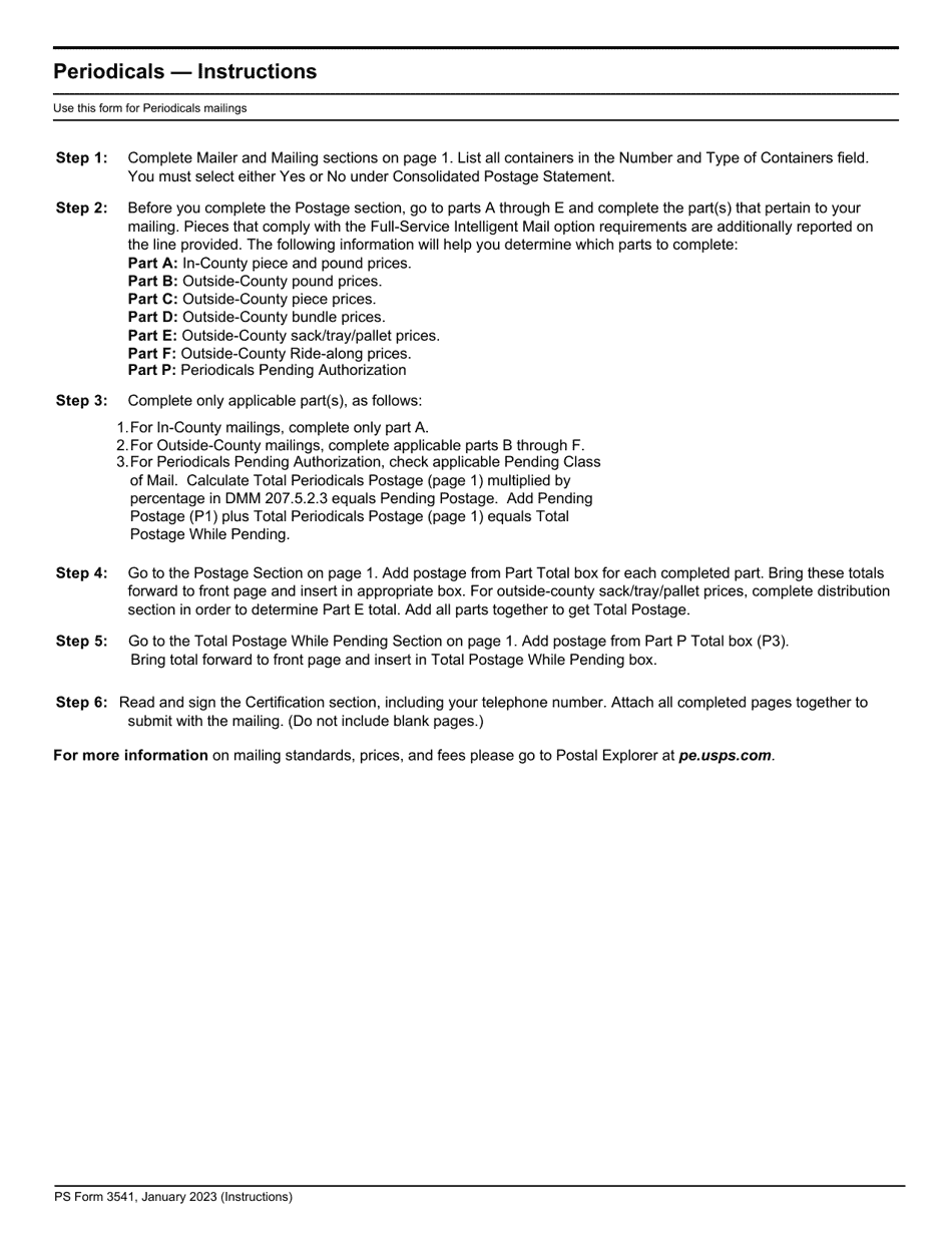 PS Form 3541 Postage Statement - Periodicals, Page 10