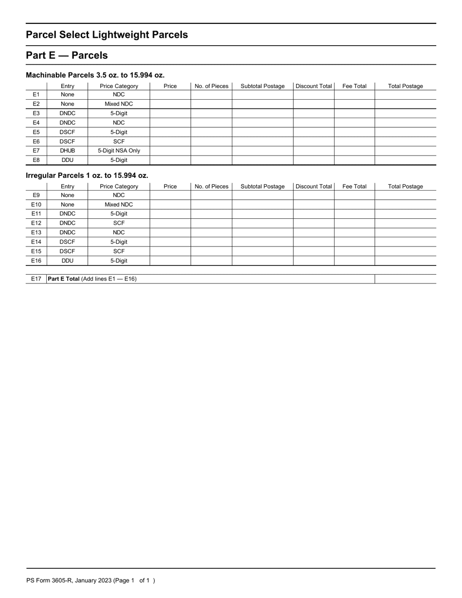PS Form 3605-R Postage Statement - Package Services, Page 10
