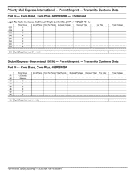 PS Form 3700 Postage Statement - International Mail, Page 17