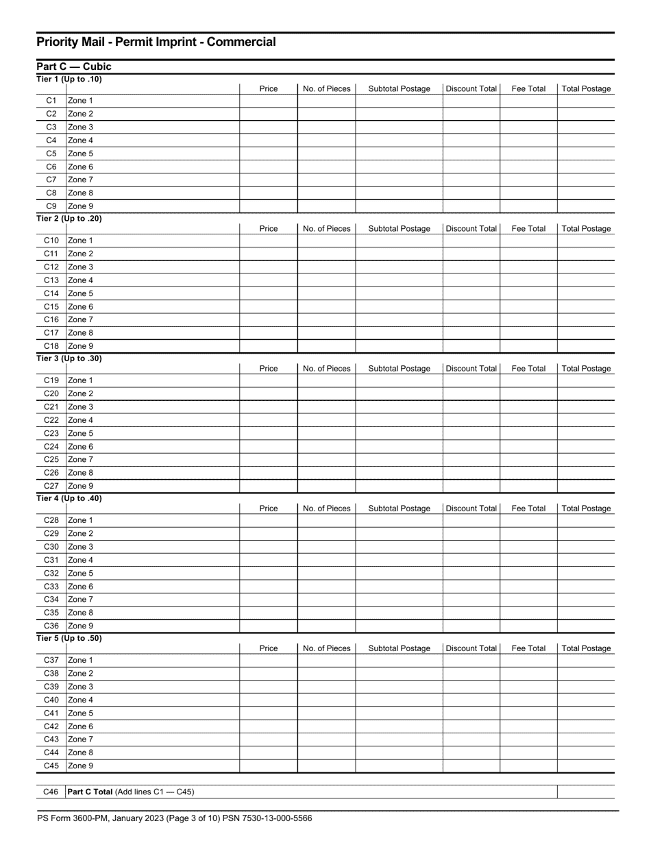 PS Form 3600-PM - Fill Out, Sign Online and Download Printable PDF ...