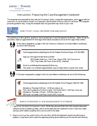 Case Management Statement - California