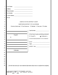 Case Management Statement - California, Page 6