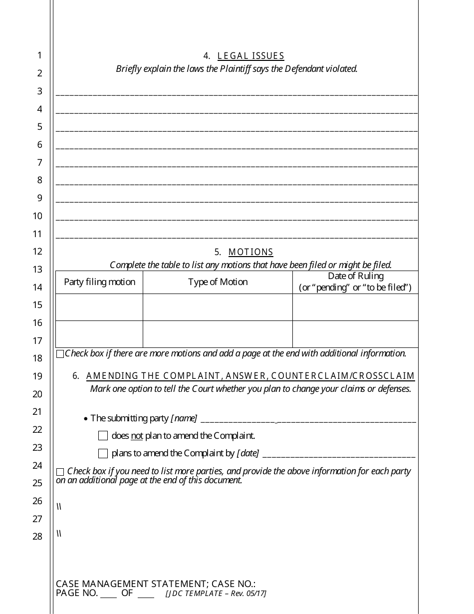 Case Management Statement - California, Page 8