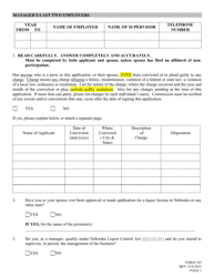 Form 103 Manager Application - Nebraska, Page 3