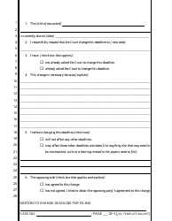 Administrative Motion and [proposed] Order to Change Deadline for Filing - California, Page 5