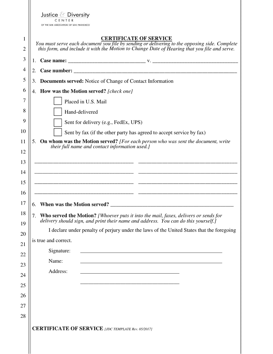 Notice of Change of Address, Phone Number, or Email - California, Page 4