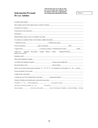 Cuestionario Sobre La Custodia De Menores - Kern County, California (Spanish), Page 19