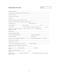 Cuestionario Sobre La Custodia De Menores - Kern County, California (Spanish), Page 5