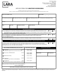Document preview: Application for Amateur Kickboxing - Michigan