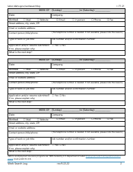 Form I-77-21 Work Search Log - Idaho (English/Spanish), Page 2