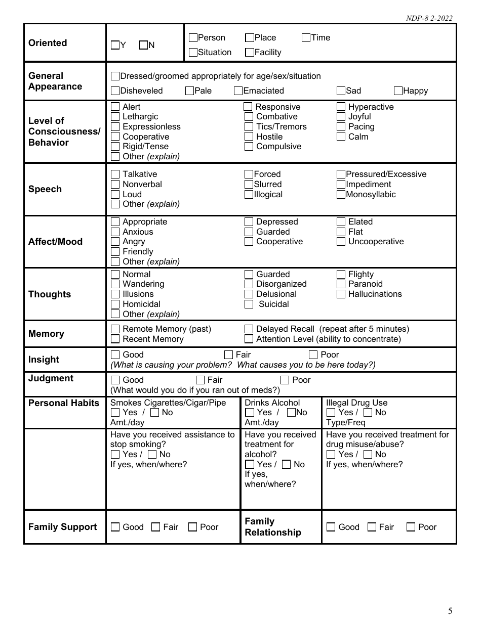 Form NDP-8 Mas Rn Assessment - Alabama, Page 5