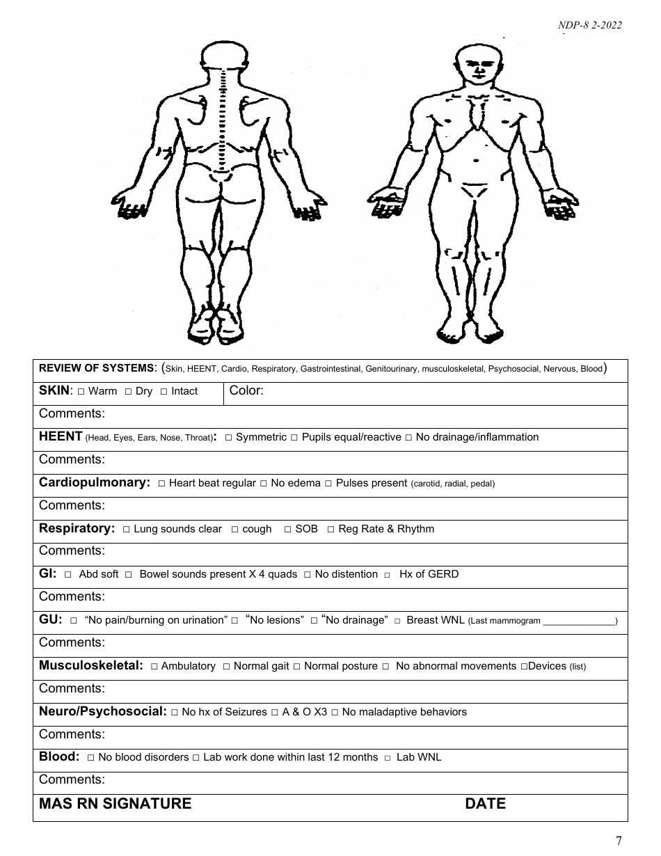 Form NDP-8 Mas Rn Assessment - Alabama, Page 7