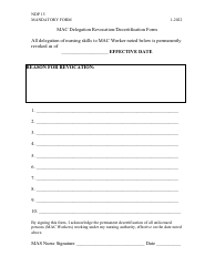 Document preview: Form NDP15 Mac Delegation Revocation/Decertification Form - Alabama