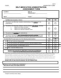 Document preview: Form NDP-5 Self-medication Administration Assessment Form - Alabama