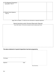 Special Inspection Agreement Form - City of Dixon, California, Page 5
