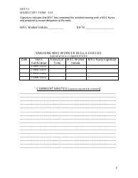 Form NDP13 Nurse Delegation Program Skills Checklist - Alabama, Page 6