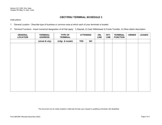 Form BKG997 Customer Bank Communications Terminal Application - Wisconsin, Page 5