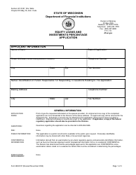 Form BKG747 Equity Loans and Investments Percentage Application - Wisconsin