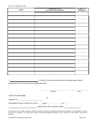 Form BKG733 Stockholders List - Wisconsin, Page 2