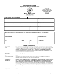 Document preview: Form BKG718 Move Main Office Application - Wisconsin