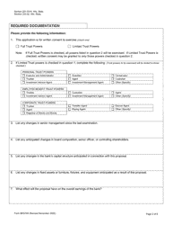 Form BKG745 Trust Powers Application - Wisconsin, Page 2