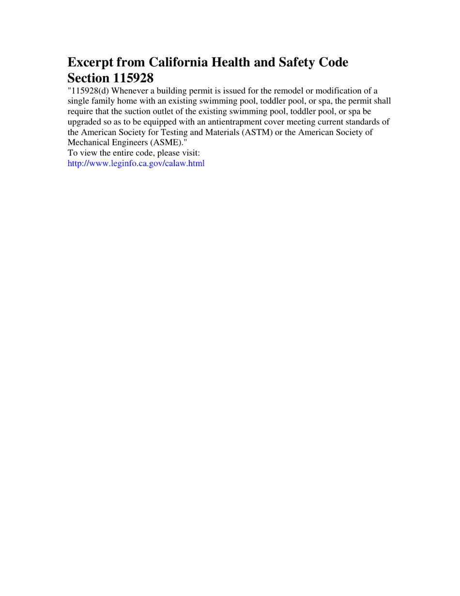 Swimming Pool Declaration Form - City of Dixon, California, Page 2
