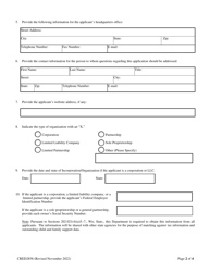 Form CRED2858 Professional Employer Group or Professional Employer Organization - Small Operations Application - Wisconsin, Page 2