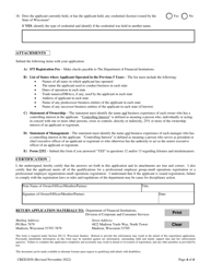 Form CRED2858 Professional Employer Group or Professional Employer Organization - Small Operations Application - Wisconsin, Page 4