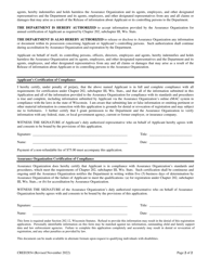 Form CRED2854 Assurance Organization Certification for Professional Employer Groups and Professional Employer Organizations - Wisconsin, Page 2