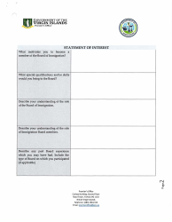 Board of Immigration Member Application Form - British Virgin Islands, Page 2