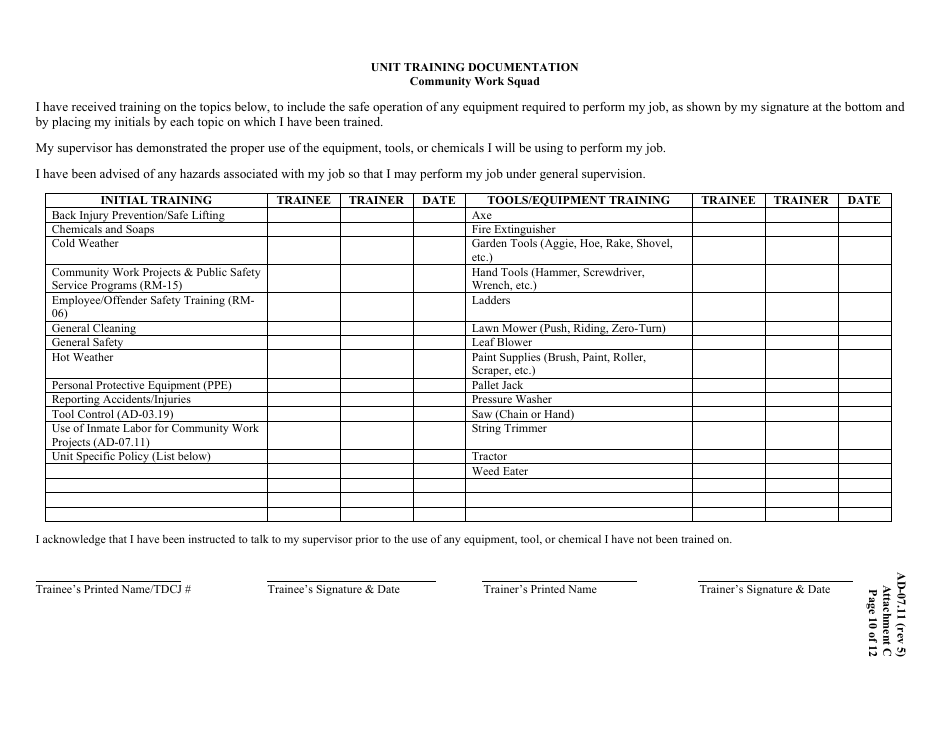 Use of Offender Labor for Community Work Projects - Texas, Page 10